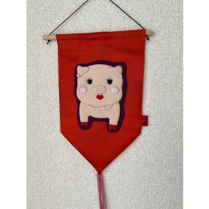 画像1: 豚に真珠タペストリー