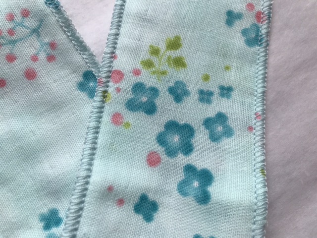 画像: 露通しガーゼ  水色花